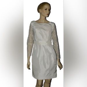 LIGHT IN THE BOX NEW NWT SZ 10 M MEDIUM IVORY LACE SLEEVES WEDDING DRESS